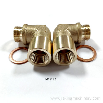 90 degrees oxygen sensor spacer, M18*1.5 brass